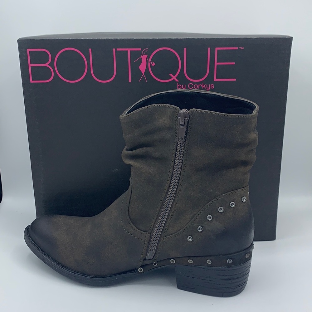 Corkys Boutique Denise Khaki slouch bootie